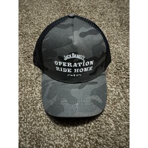Jack Daniel's Operation Ride Home Snapback Hat Multicolor SnapBack Camo